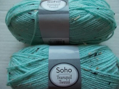 Soho Tranquil Tweed yarn, Glacier, lot of 2 (230 yds ea) - Image 1 of 2