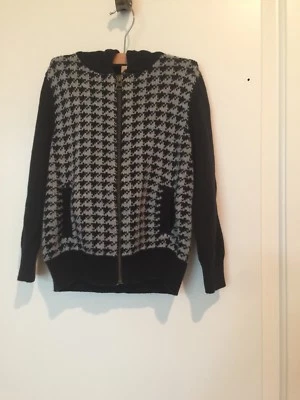 Новый 77 детей ясельного возраста мальчика черный/серый гончая с капюшоном молнии спереди свитер, 3T - Изображение 1 из 4