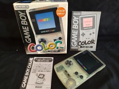 Nintendo Gameboy Color Clear Console, w/Manual, box set, working-g0722- - Image 1 of 4