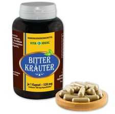 VITAIDEAL ® Bitter Kräuter Kapseln  je 520mg ohne Zusatzstoffe
