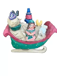 House of Hatten Rarität Santa Nursery Rhyme Figuren Weihnachtsschlitten 2000 Figur - Bild 1 von 8