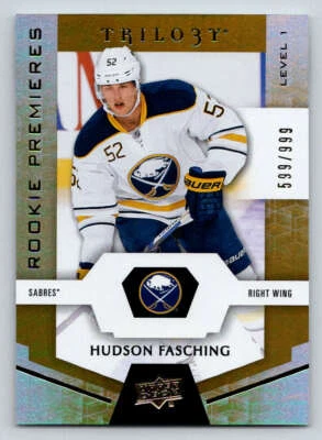 2016-17 Upper Deck Trilogy #76 Hudson Fasching RC 999 (ref 192932) - Image 1 of 2