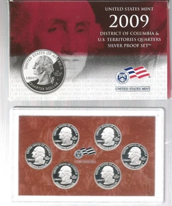 2009 Dist of Columbia & US Territories Quarters Silver Proof Set, COA - Picture 1 of 4