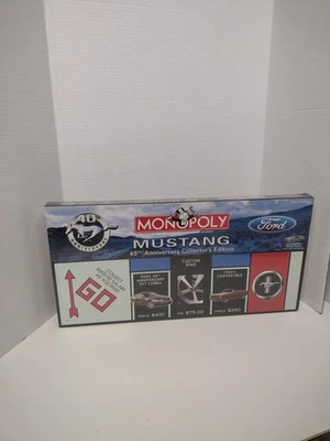 Parker Bros Monopoly Mustang 40th Anniversary Collector's Edition New - Image 1 of 2
