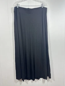 Torrid Damen Übergröße 2/2X Pull-On einfarbig schwarz Maxirock ausgestellt Freizeit Stretch - Bild 1 von 8