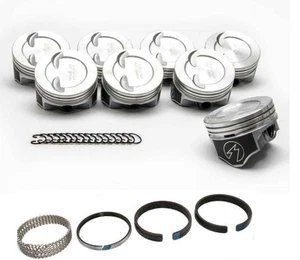 Dish Pistons Moly Rings Kit compatible with SBC Chevy 383 Stroker .5.700 Rods - Picture 1 of 6