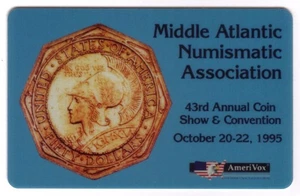 5m Middle Atlantic Numis Assoc. $50. Pan-Pac Gold Octagon 10/95 PROOF Phone Card - Picture 1 of 2
