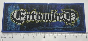 Entombed Blue Border Woven Strip Patch  - Picture 1 of 1