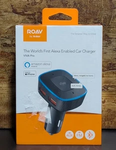 ROAV Anker VIVA Pro Alexa Enabled Car Charger FM AUX Bluetooth USB NEW & SEALED - Picture 1 of 6