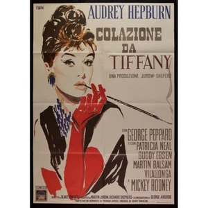 manifesto COLAZIONE DA TIFFANY audrey hepburn blake edwards george peppard A54 - Imagen 1 de 3