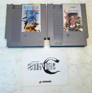 Contra y Super C con Manual | Carrito Nintendo NES | Videojuegos Vintage - Imagen 1 de 3