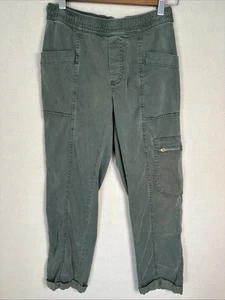 Pantalones C&C California para mujer XS verde bolsillo de carga tirar de cintura elástica con puños - Imagen 1 de 11