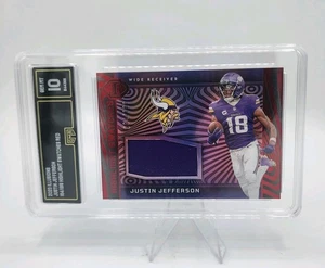 2023 Illusions Justin Jefferson Highlight Swatches rosso / 199 classificato GIOCO come nuovo 10 - Foto 1 di 4