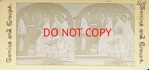 The Wedding Ceremony Stereoview c1890 Photograph (045) - Picture 1 of 3