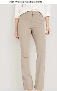 Old Navy hoch taillierte Pixie Schlaghose Größe 14 neu mit Etikett - Bild 1 von 4