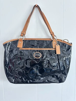 Patent Leather Coach Bag - Image 1 of 4