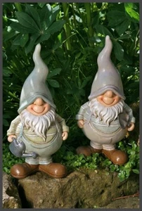 -Fabelwesen- Glitzer "ZWERG" Gartenzwerg 32 cm ho. grau - Bild 1 von 1
