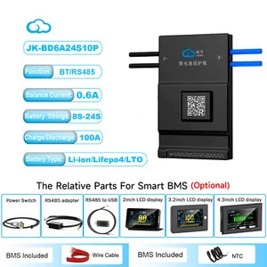 JK Smart BMS 8S-24S 100A Li-ion LiFePo4 BMS w/0.6A Active Balance BT/RS485 lot - Picture 1 of 40