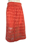 Thurley Skirt Size 12 Peach Orange Crotchet Lace Festival Party Work Boho Chic