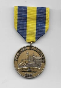 Miniature US Navy Spanish Campaign Medal 1898 Spanish American War Service - Picture 1 of 5
