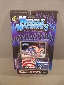 Muscle Machines Stars & Stripes ’40 Willys Pickup 02-79 - Picture 1 of 1