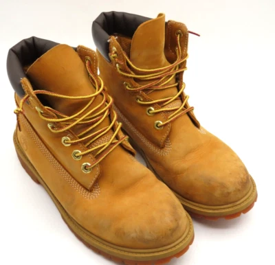 Timberland с подкладкой воротник кожаные ботинки Junior размер 6 М мальчиков пшеницы нубук 12909 - Изображение 1 из 4