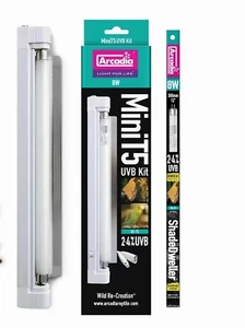 Arcadia Mini T5 Kit ShadeDweller Tree Reptile Lamp | 8W 2.4% UVB / 12% UVA / SET - Picture 1 of 3