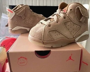 Nuove Nike Jordan 6 Travis Scott British Khaki TD taglia 4-10 bianco sporco oliva moka 1 - Foto 1 di 4