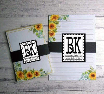 Letter Writing Set, Sunflowers Letter Stationery Kit, Personalised Gift Set - image 1 of 4