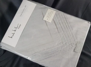 Nicole Miller 70" Round Tablecloth & 6 Napkins Set, Gray, Seats 4-6 SHIPS FREE! - Picture 1 of 4