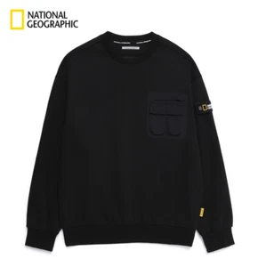 National Geographic NRN Pocket Semi-Overfit Sweatshirts CARBON BLACK ASIAN FIT - Bild 1 von 7