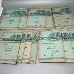 1950 ICS Booklets Lot of 12 1st Editions Hydraulics Heat Mechanics Electricity - Imagen 1 de 18