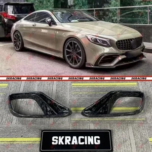 For Mercedes S W217 S63 AMG Coupe 18-21 Carbon Fiber Front Bumper Air Side Vent - Picture 1 of 29