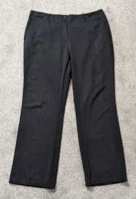 Pantalones de carrera informales negros de tiro alto para mujer INGREDIENTES; cremallera; talla 16 Foto 1 de 4