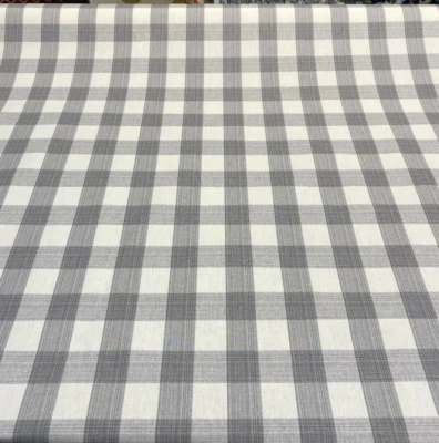 Waverly Williamsburg Stratford Check Gray Smoke Fabric by the yard - Image 1 of 4
