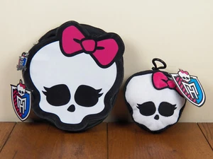Monster High 2-Lot Pencil Case AND Coin Purse Make-Up Bag Backpack Clip **NEW** - Picture 1 of 12