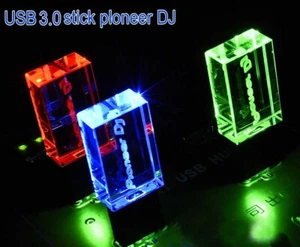 Crystal PIONEER DJ USB 3.0 Flash Drive 16GB-256GB Storage Car Music LED Pendrive - Picture 1 of 10