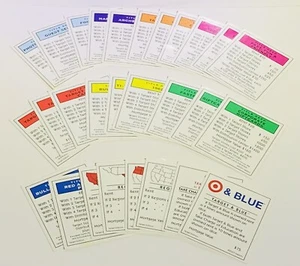 Monopoly TARGET EDITION Replacement Pieces Title DEED CARDS - Picture 1 of 12