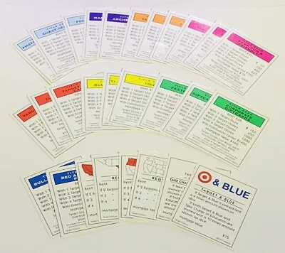 Monopoly TARGET EDITION Replacement Pieces Title DEED CARDS - Image 1 of 4