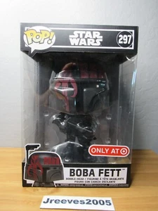NEW Funko Pop Star Wars Boba Fett - Black Futura 10 inch #297 - Target Exclusive - Picture 1 of 6