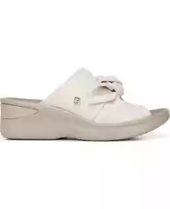 Bzees Smile Womens Wedge Sandal Cream Fabric US Size 10 M - Picture 1 of 4