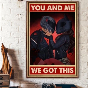 Pareja de motociclista tú y yo tenemos este póster - Imagen 1 de 3