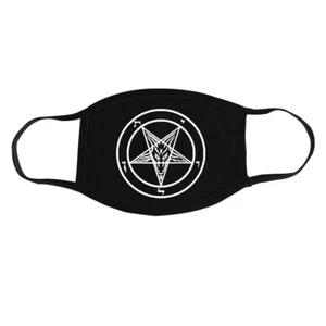 Pentagramm Gesichtsmaske - Satanic Baphomet Okkult Gothic Leviathan Kreuz Goth Baumwolle - Bild 1 von 4