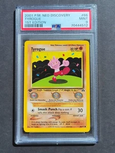 PSA 9 1ST EDITION TYROGUE 66/75 - NEO DISCOVERY NON HOLO - MINT - Picture 1 of 2