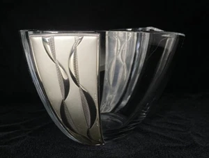 Böhmisch Tschechisch Bleikristall Schale Art Deco Stil 24% Blei Sterlingsilber - Bild 1 von 20