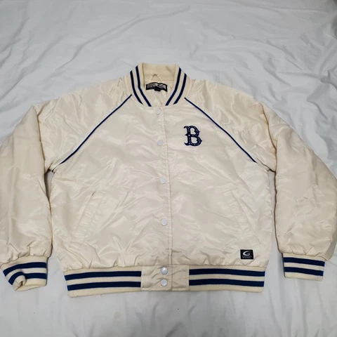G-III Sports Brooklyn Dodgers Cooperstown Collection Jacket White Studded Sz L Cover