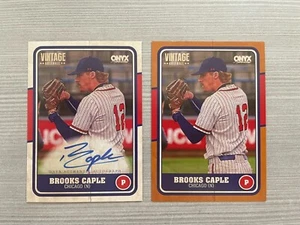Menge (2) Onyx Brooks Caple RC's Chicago Cubs 1 Auto 1 Refraktor /50 - Bild 1 von 2