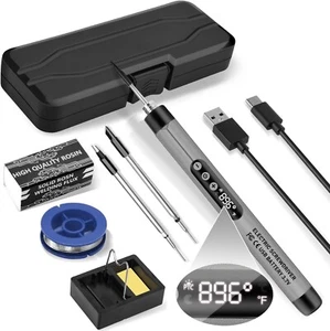 Mini Cordless Soldering Iron Kit, USB Rechargeable Portable Cordless Soldering I - Picture 1 of 7