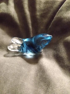 Seal Blue Glass Solid Figurine or Paper weight, sea life realistic looking - Foto 1 di 2