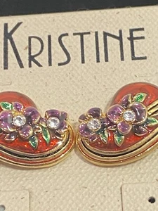 Red Hat Society Ohrringe Kristine ausgefallen mehrfarbig Strass - Bild 1 von 6